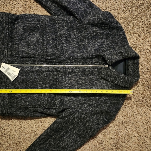 NWT Mr.P Mr Porter Felted Virgin Wool Blend Blouson Jacket Coat Black - Picture 11 of 12